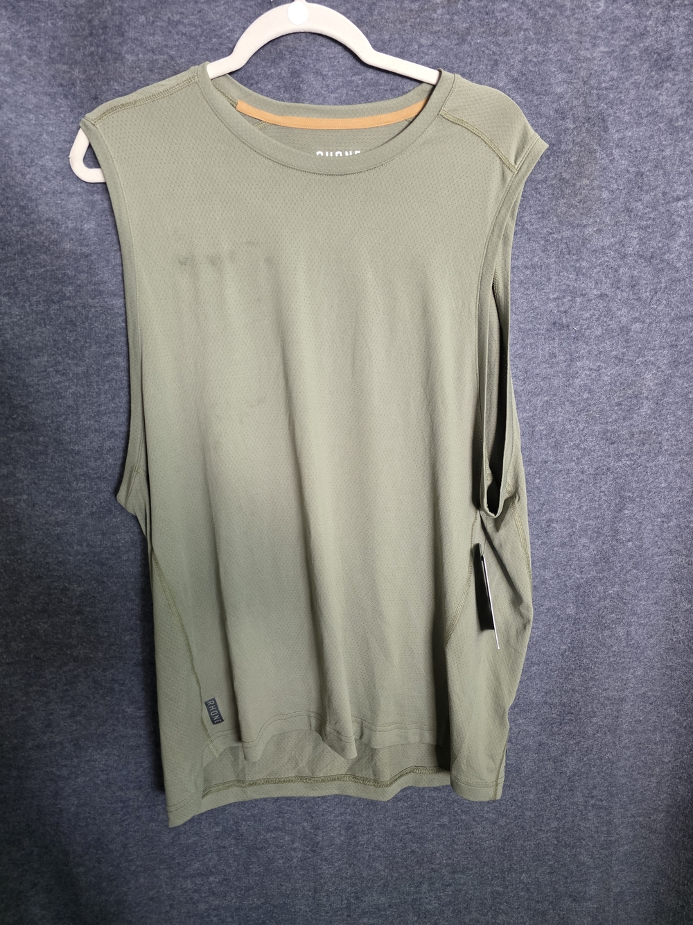 RHONE Olive Green Sleeveless Training Tank